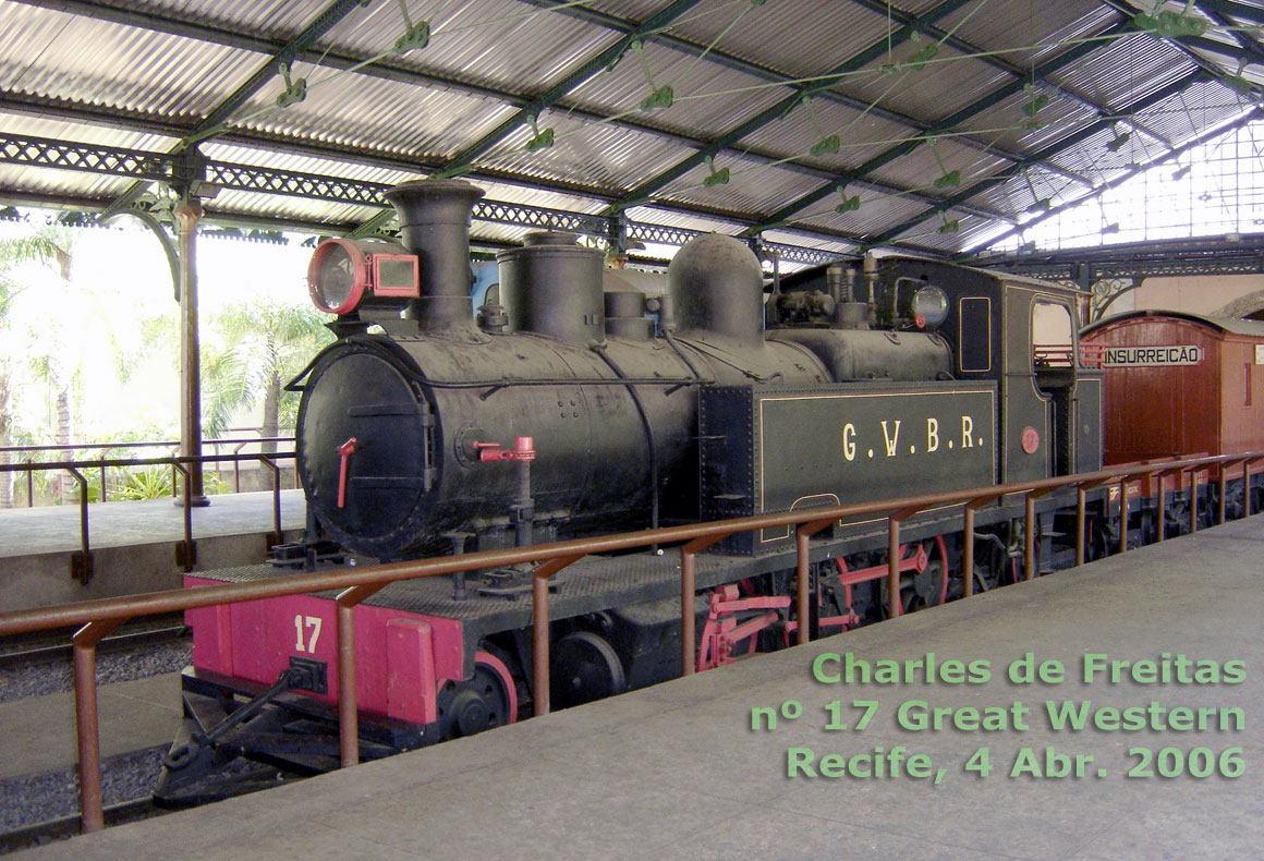 Locomotiva a vapor número 17 da antiga ferrovia Great Western Brazil  Railway