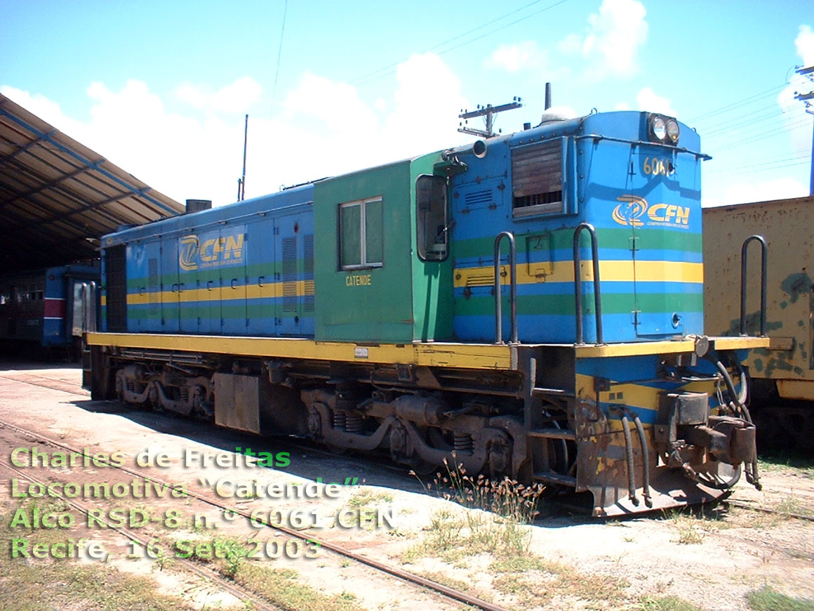 Locomotiva “Catende” Alco RSD8 nº 6061 CFN - Companhia Ferroviária do Nordeste, em 2003