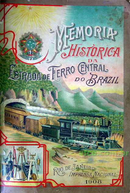 Capa do livro Memória histórica da Estrada de Ferro Central do Brasil