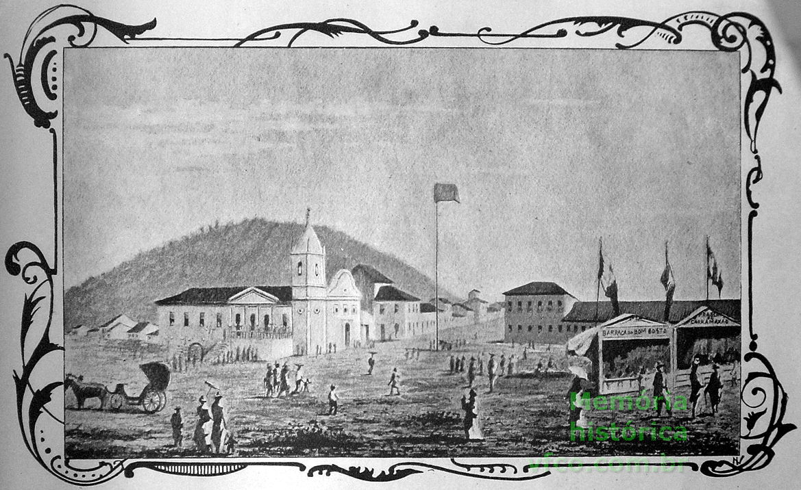 Igreja de Sant'Ana, desapropriada para construção da primeira estação da Estrada de Ferro de D. Pedro II