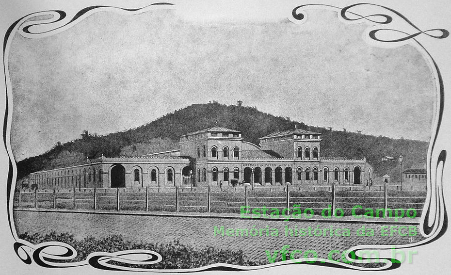 Prédio da primeira estação da Estrada de Ferro de D. Pedro II, a "Estação do Campo"