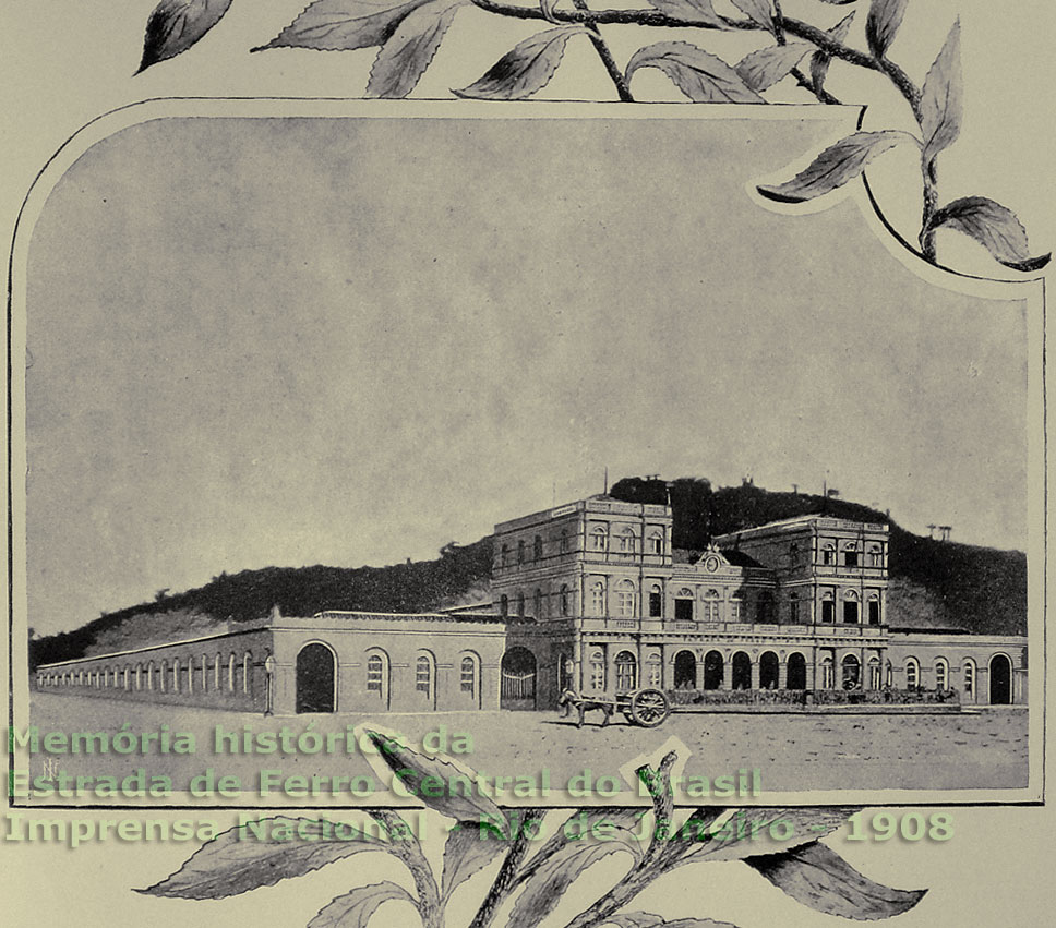Esta&ccedil;&atilde;o ferrovi&aacute;ria da Corte em 1870