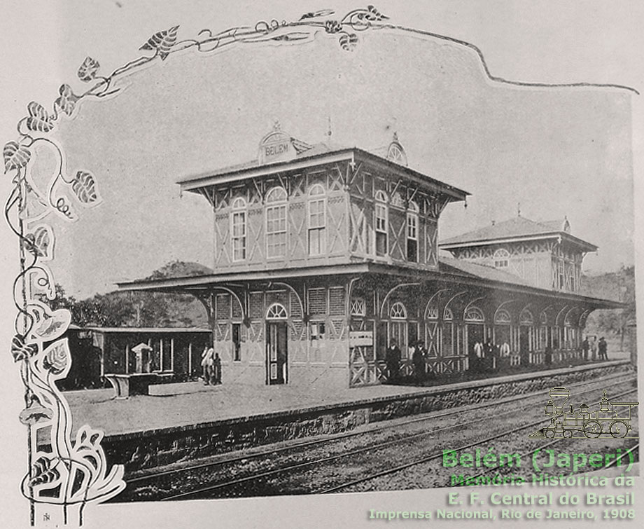 Estação ferroviária de Belém (atual Japeri), no segundo trecho da EF D. Pedro II