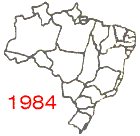 Mapa das ferrovias da Bahia em 1984
