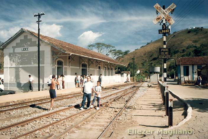 Estação ferroviária de Lídice em 1995