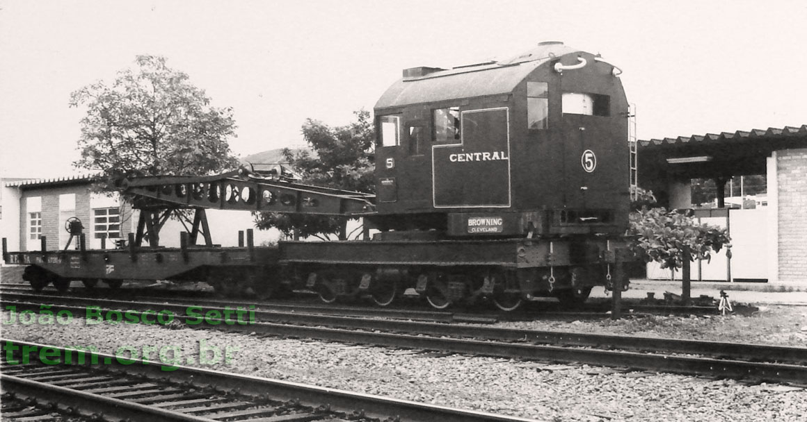 Guindaste ferroviário a vapor de 35 toneladas, nº 5 da EFCB - Estrada de Ferro Central do Brasil