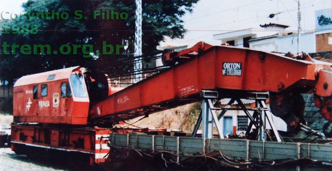 Guindaste ferroviário Orton para 150 toneladas da Fepasa
