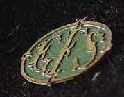 Emblema da Estrada de Ferro Sorocabana, fundo verde