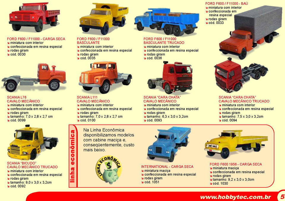 Outras miniaturas de caminhões para maquetes de ferreomodelismo em Dezembro de 2009