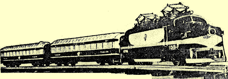 Ilustração do Trem Elétrico Atma no catálogo da Casa Hermes
