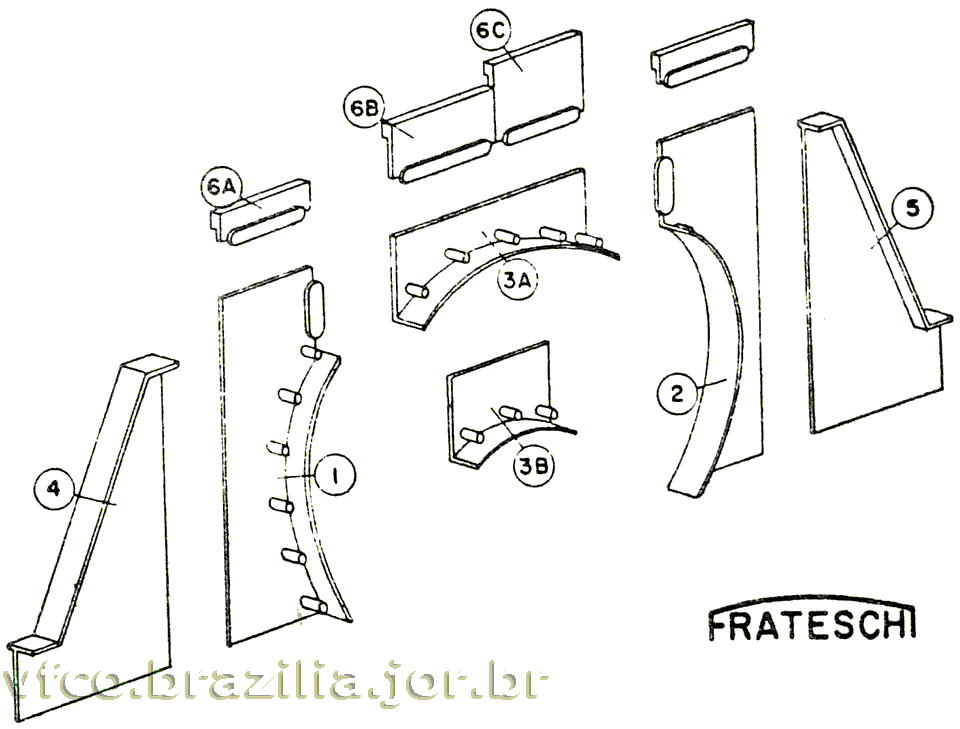 Esquema de montagem do portal de túnel para maquetes da Frateschi