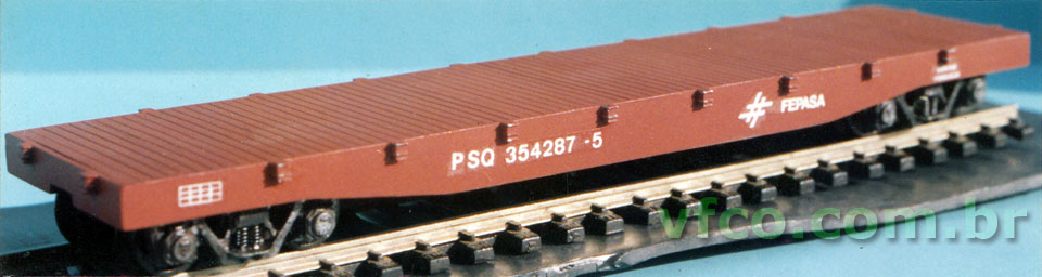 Fereomodelo Phoenix do vagão PSQ-354287 Fepasa - Ferrovias Paulistas