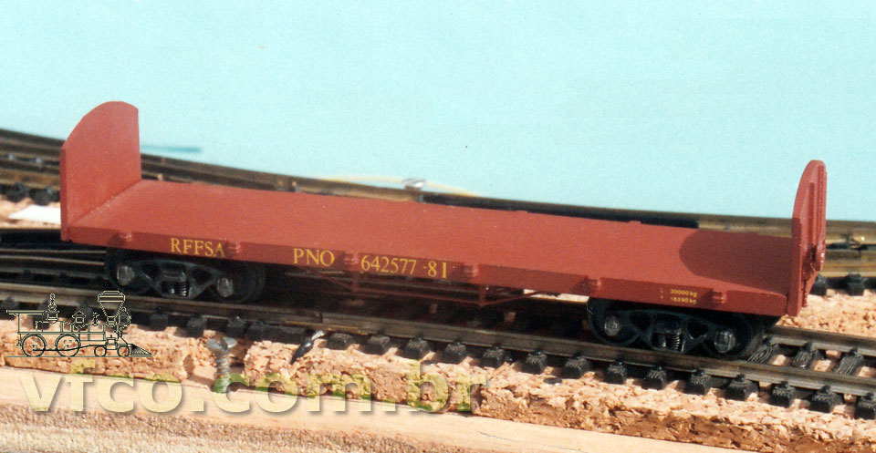 Ferreomodelo Phoenix do vagão PNO-642577 RFFSA - Rede Ferroviária Federal