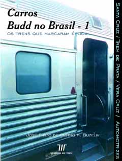 Capa do livro sobre os vagões Budd nas ferrovias brasileiras