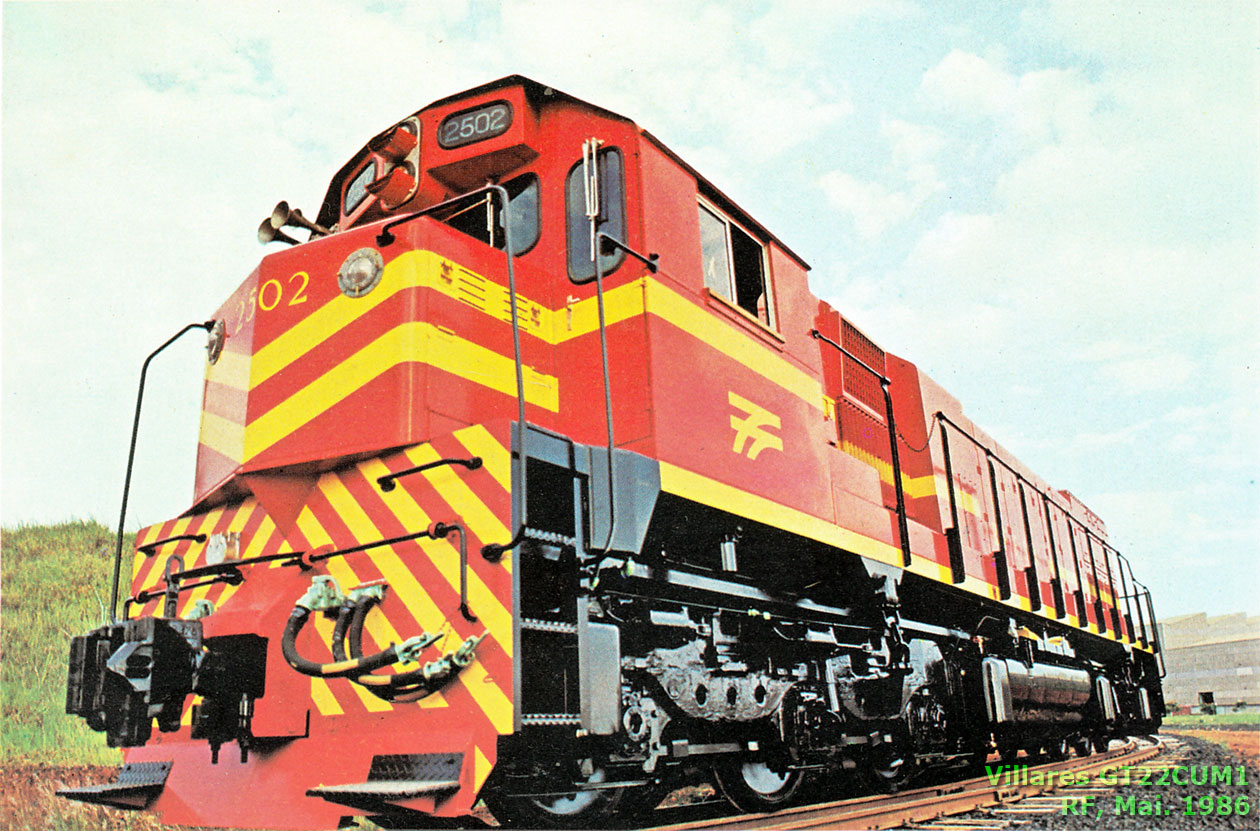Locomotiva GM Villares DE GT22CUM1 ex-nº 2502 RFFSA, depois nº 4602 RFFSA (Sigo)