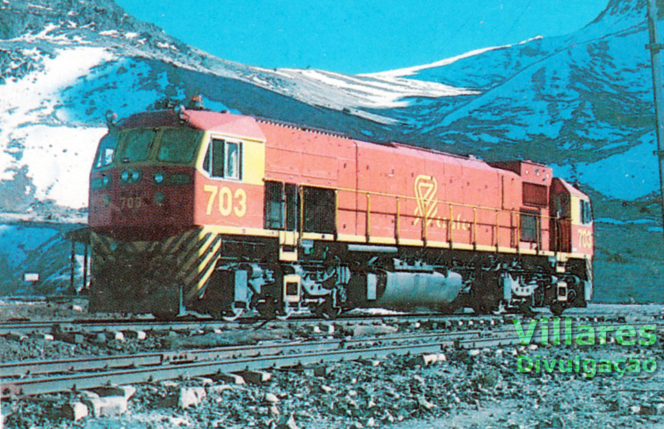 Locomotiva JT26 CW-2B nos trilhos de Enafer - Ferrocarriles del Peru
