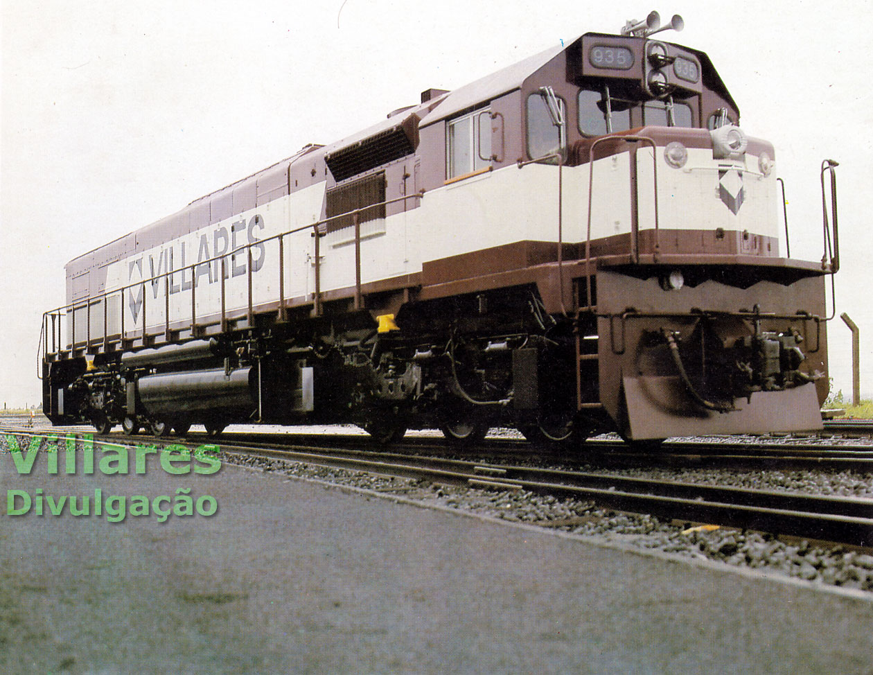 Locomotiva GT26CU2 nº 935 construída pela Villares para a EFVM - Estrada de Ferro Vitória a Minas