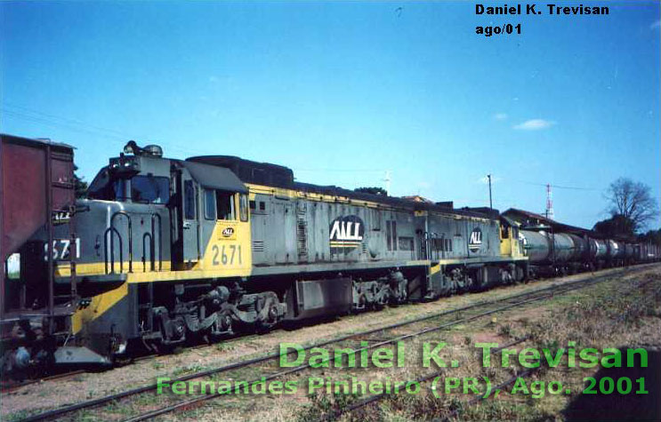 Locomotiva U20C “Namibiana” nº 2671 da ALL em Fernandes Pinheiro (PR)