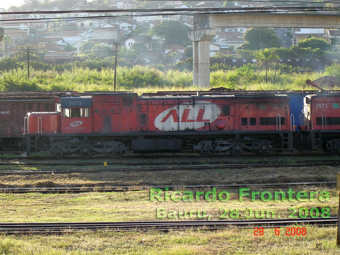 Locomotiva U20C “Namibiana” nº 2675 da ALL em Bauru em 2008