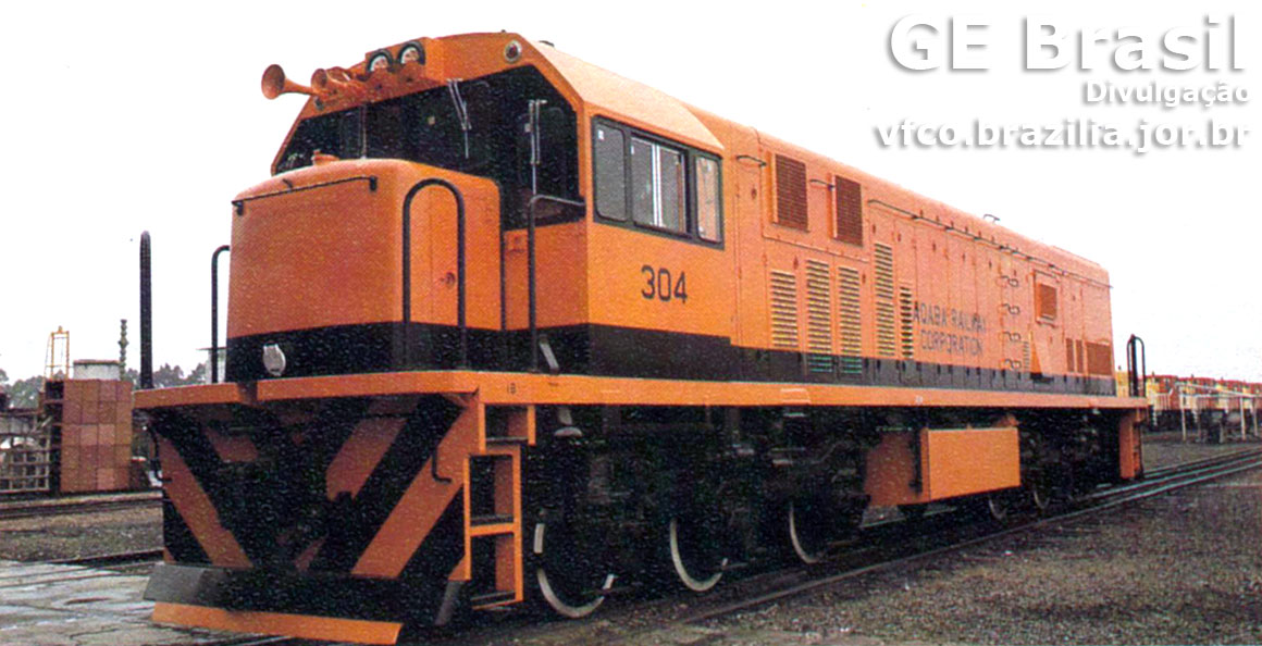 Locomotiva U20C construída pela GE-Brasil para Aqaba Railway (Jordânia)