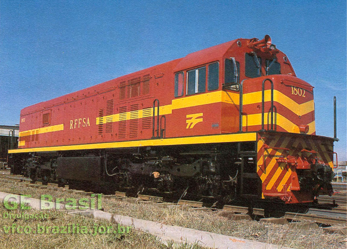 Locomotiva U20C construída pela GE-Brasil para a RFFSA - Rede Ferroviária Federal