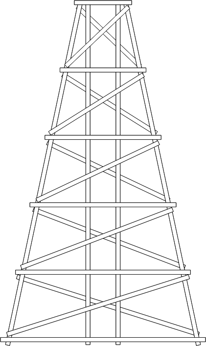 Diagrama para montagem de uma ponte de madeira para maquetes de ferreomodelismo, nas escalas N e HO