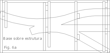 Planejamento da estrutura da maquete, em função da base dos trilhos