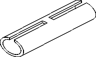 Corte da haste de plástico de pirulito para formar uma tala de junção com isolamento elétrico dos trilhos da maquete de ferreomodelismo