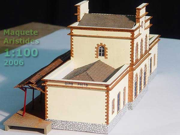 Miniatura da estação de Ouro Preto, em escala 1:100