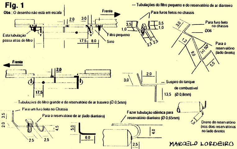 Especificação da aplicação dos detalhes ao ferreomodelo da locomotiva U23C