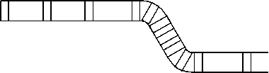 Distribuição dos espaçadores de plástico estireno para a estrutura do ferreomodelo do vagão prancha rebaixado da EFS - Estrada de Ferro Sorocabana