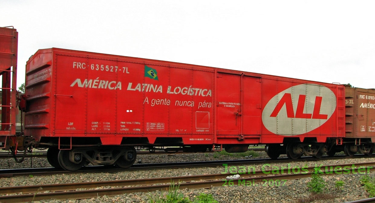 Vagão FRC-635.527-7L da ferrovia ALL - América Latina Logística