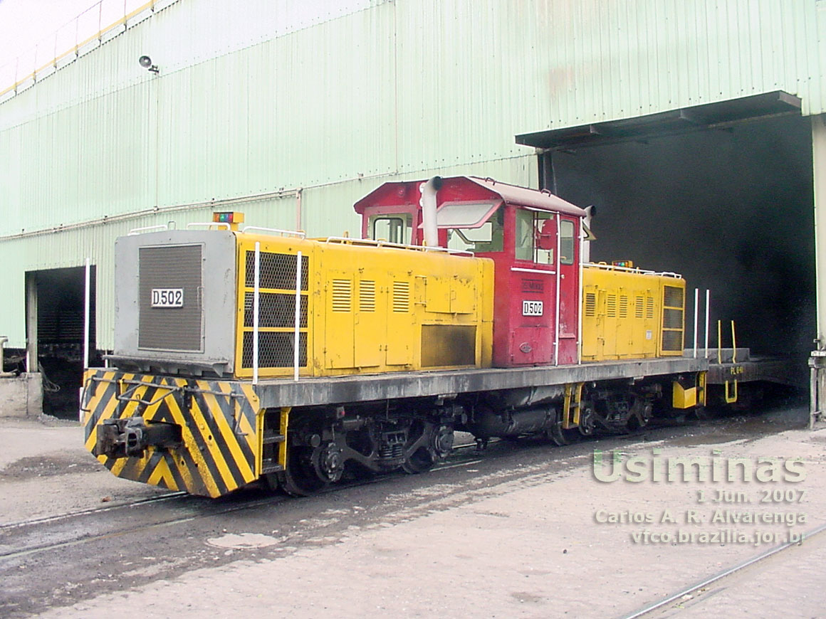 Locomotiva diesel-hidráulica D502 da Usiminas